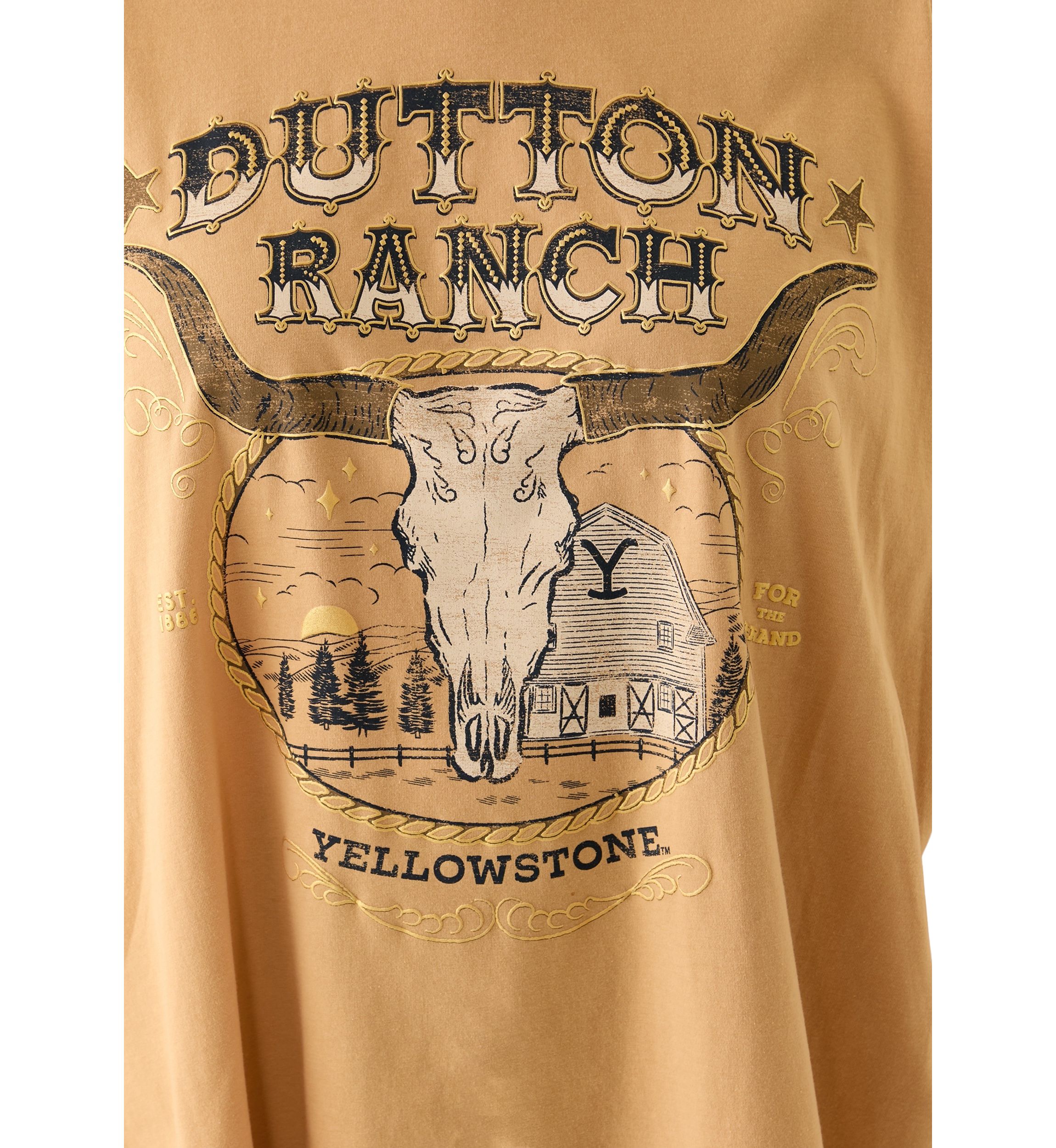Plus Size Dutton Ranch Mineral Wash Graphic T-Shirt