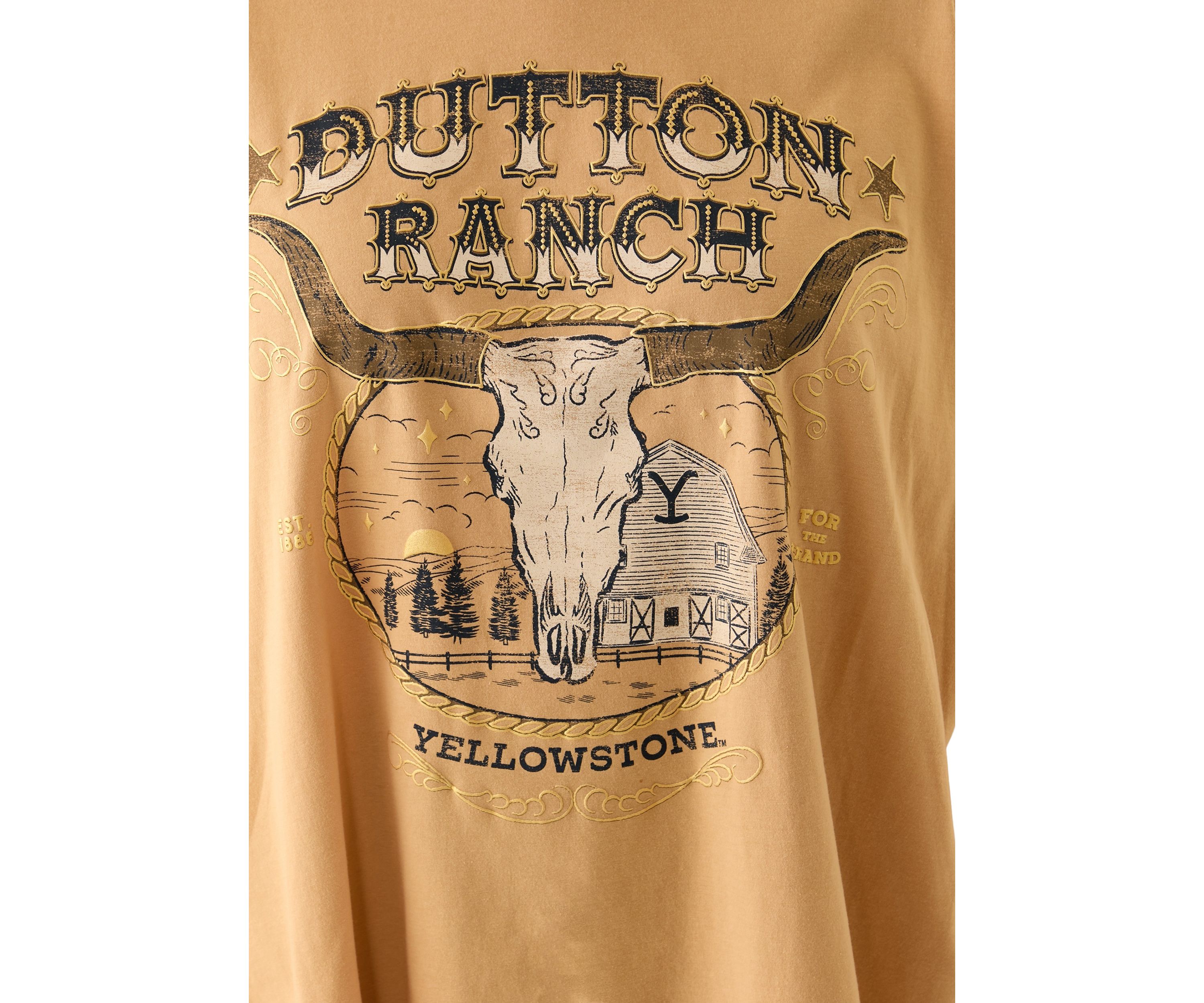 Plus Size Dutton Ranch Mineral Wash Graphic T-Shirt