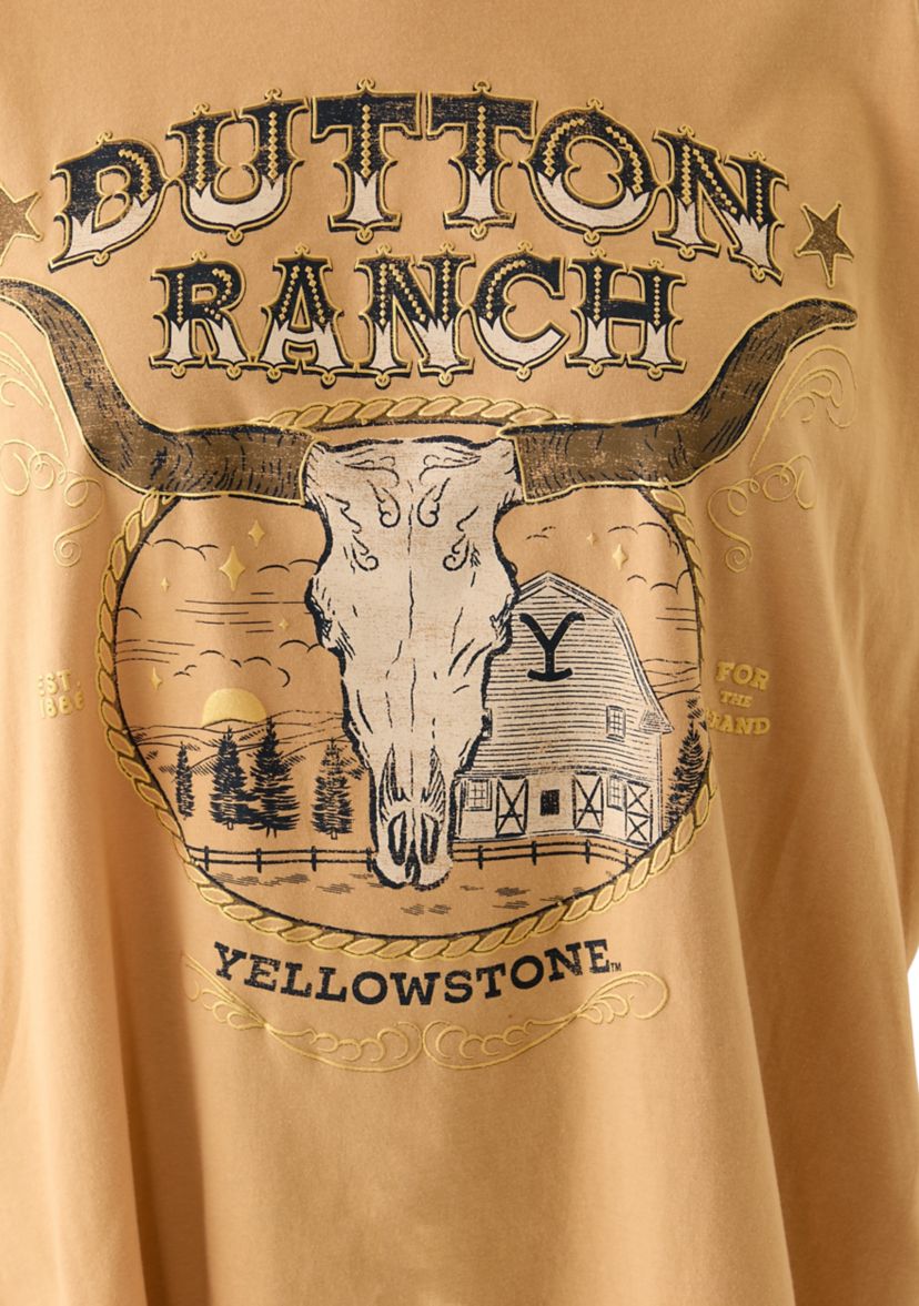 Plus Size Dutton Ranch Mineral Wash Graphic T-Shirt