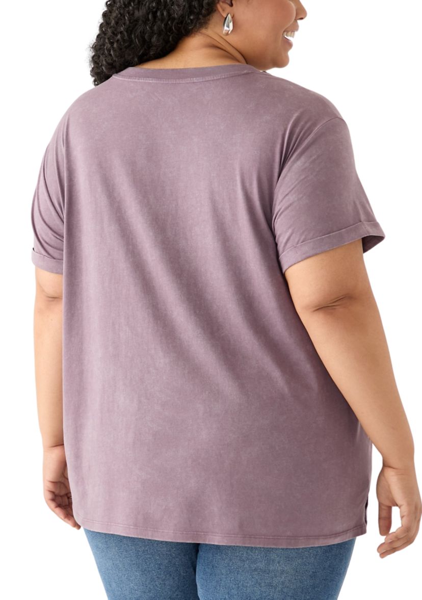 Plus Size Racing Flag Graphic T-Shirt