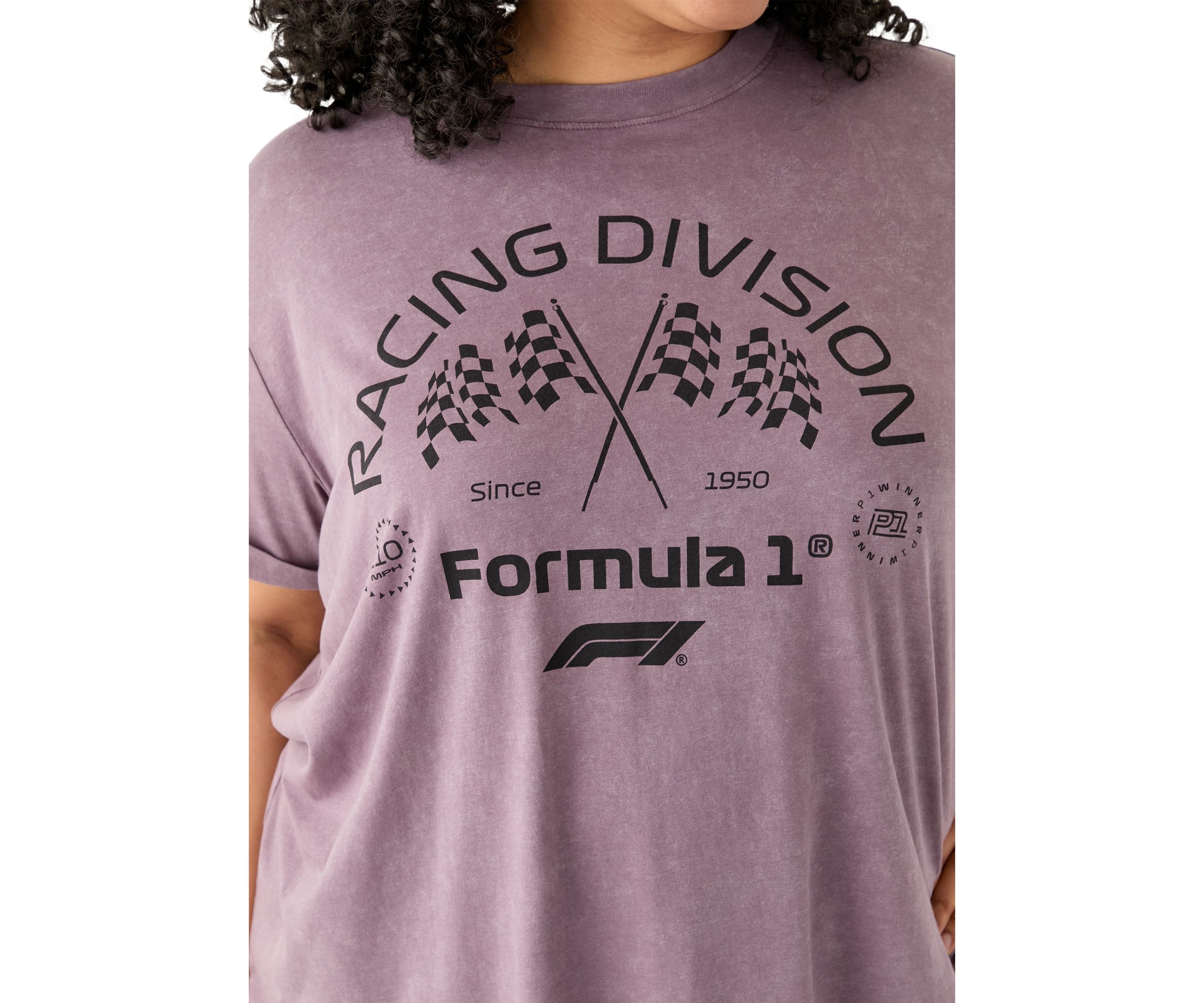 Plus Size Racing Flag Graphic T-Shirt