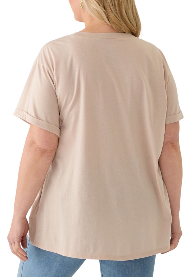 Plus Size Austin Fest Mineral Wash Graphic T-Shirt