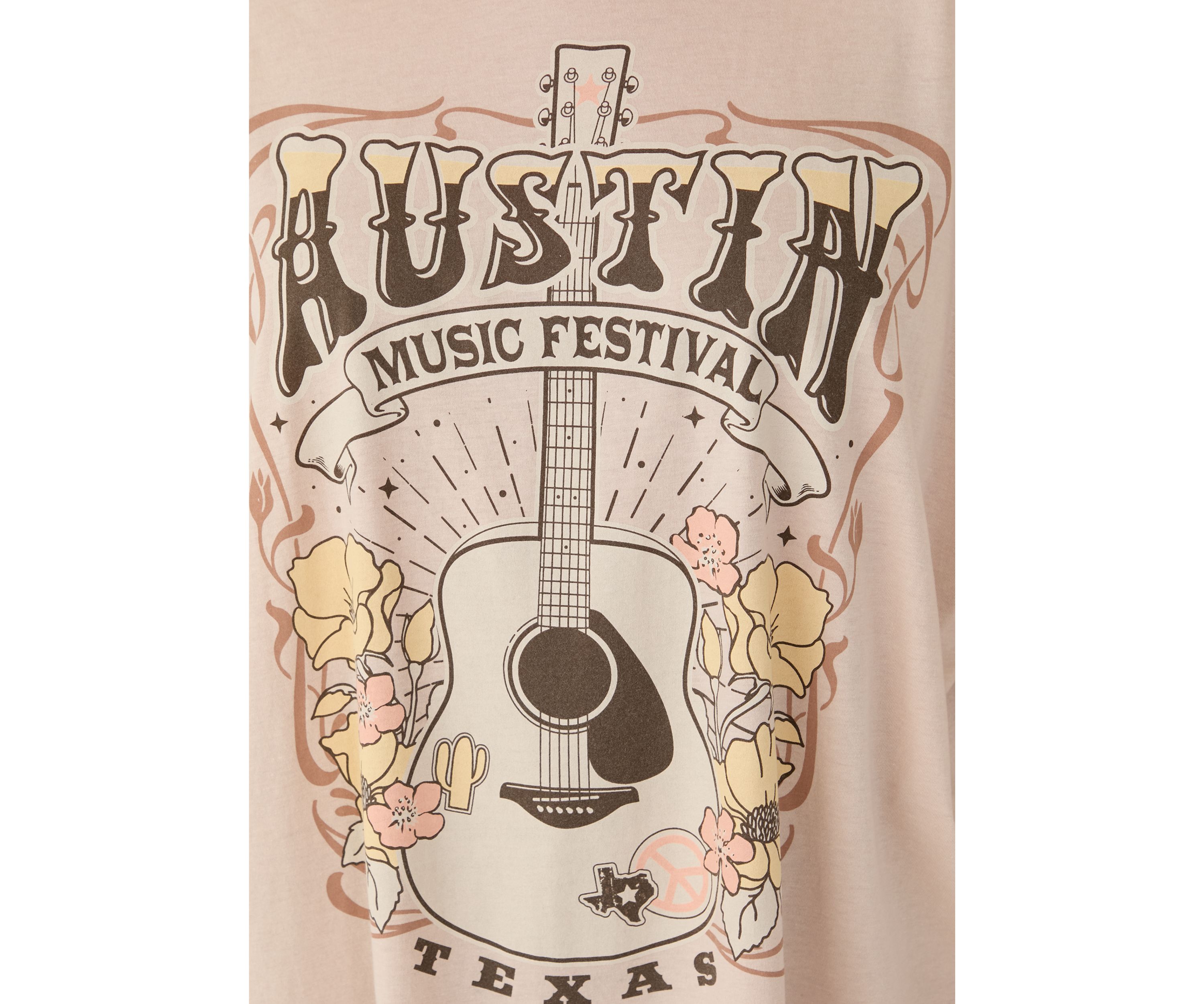 Plus Size Austin Fest Mineral Wash Graphic T-Shirt