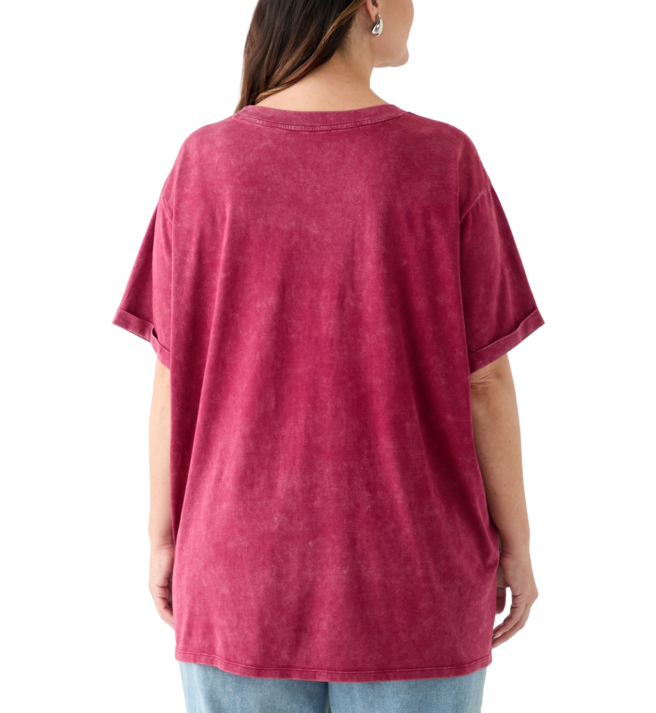 Plus Size Paris Bows Graphic Mineral Wash T-Shirt 