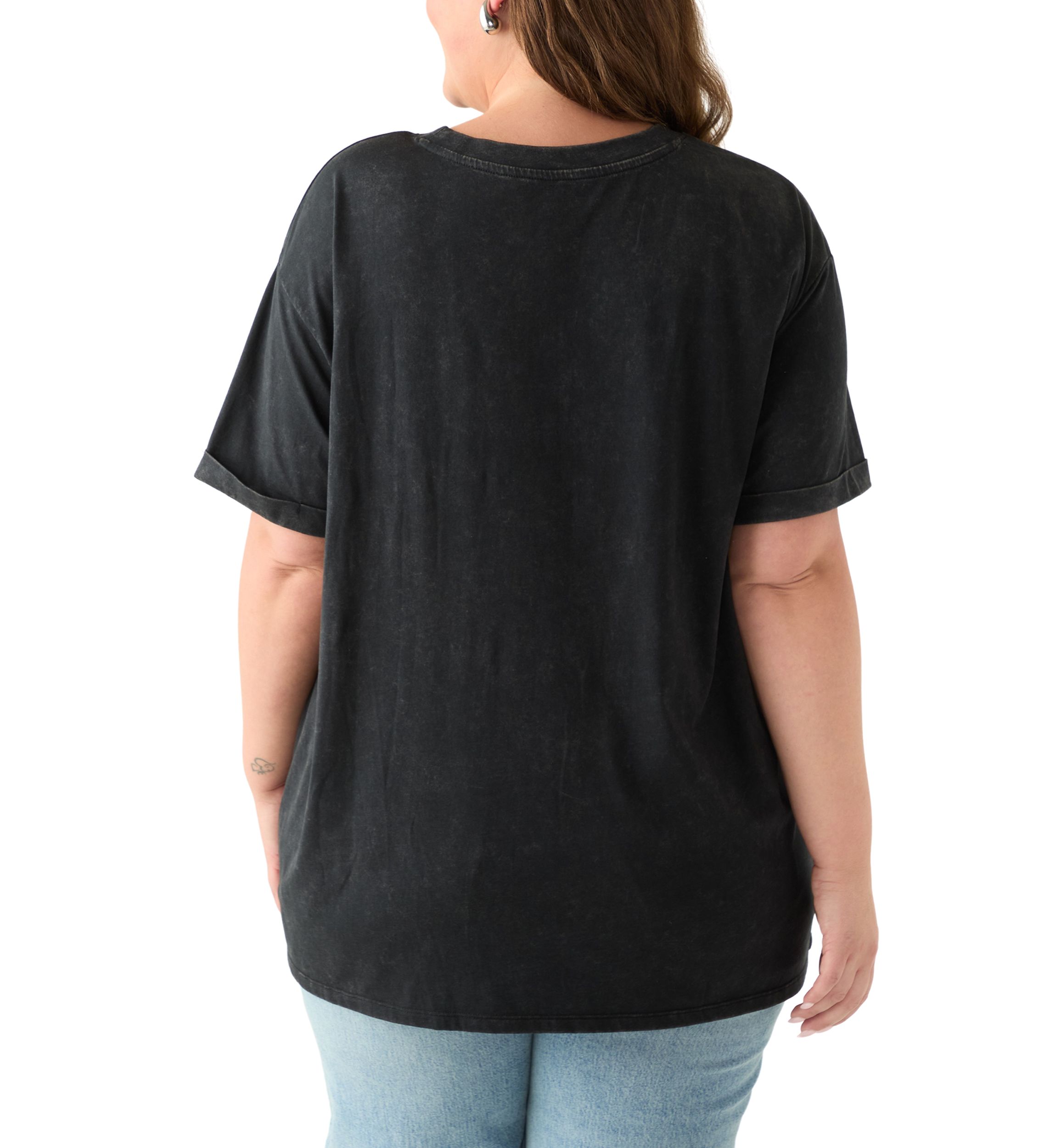 Plus Size Cosmic Butterfly Graphic T-Shirt