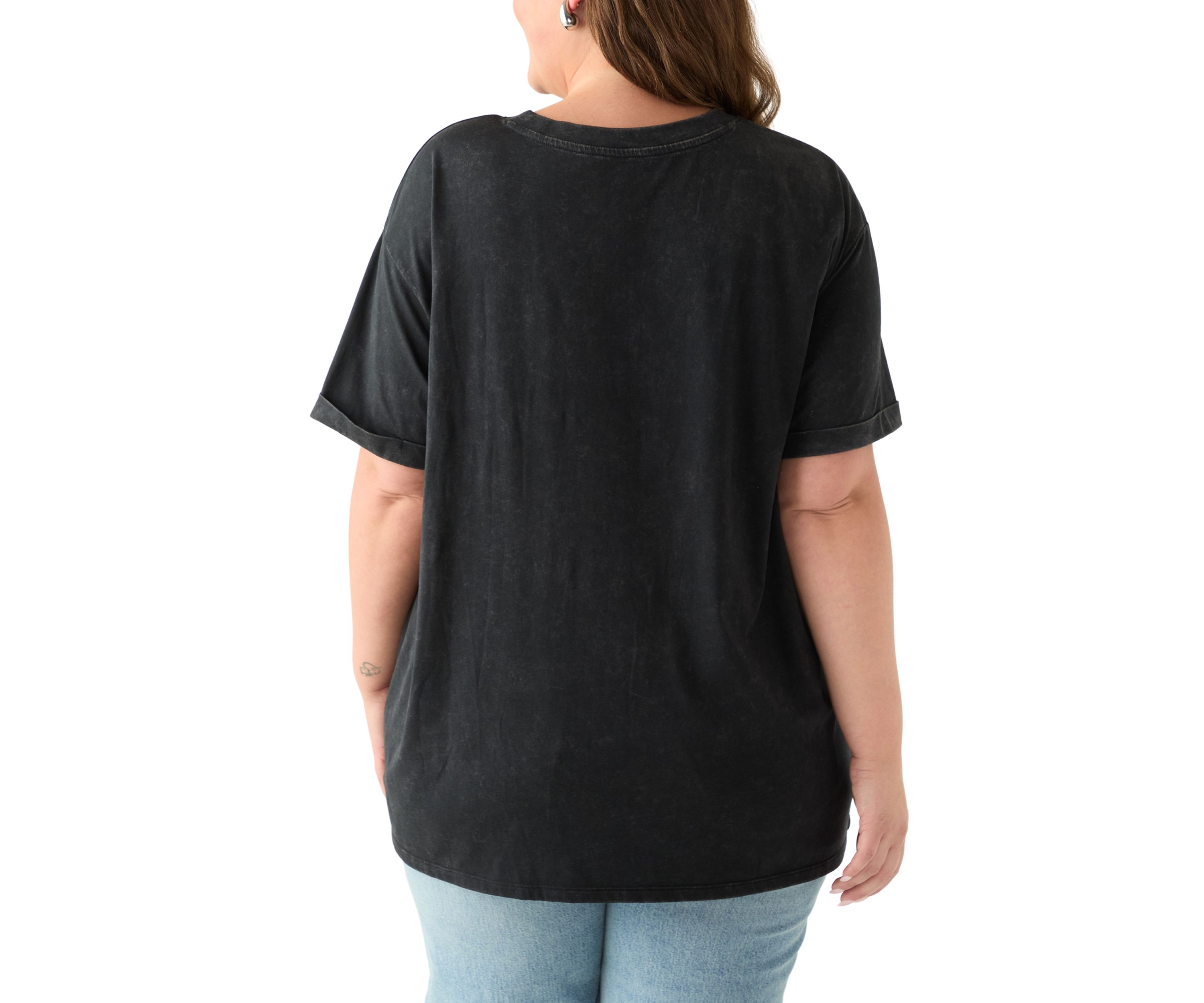 Plus Size Cosmic Butterfly Graphic T-Shirt
