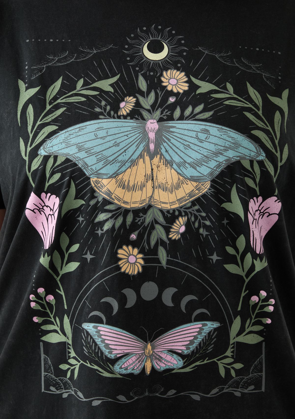 Plus Size Cosmic Butterfly Graphic T-Shirt