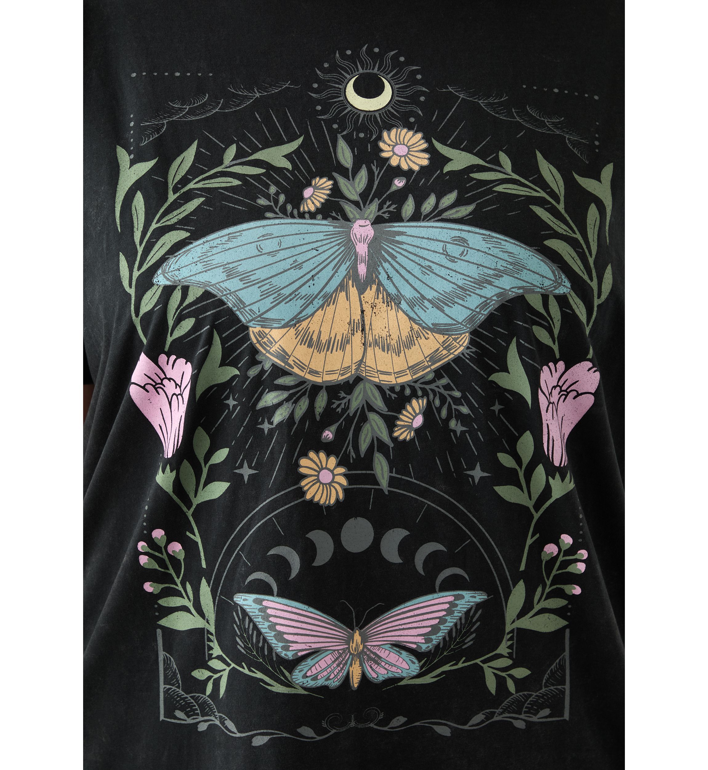 Plus Size Cosmic Butterfly Graphic T-Shirt