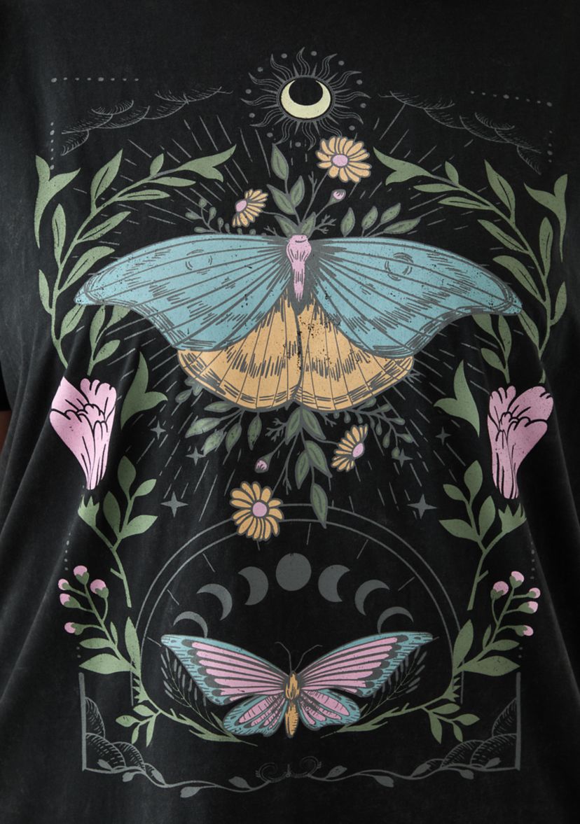 Plus Size Cosmic Butterfly Graphic T-Shirt