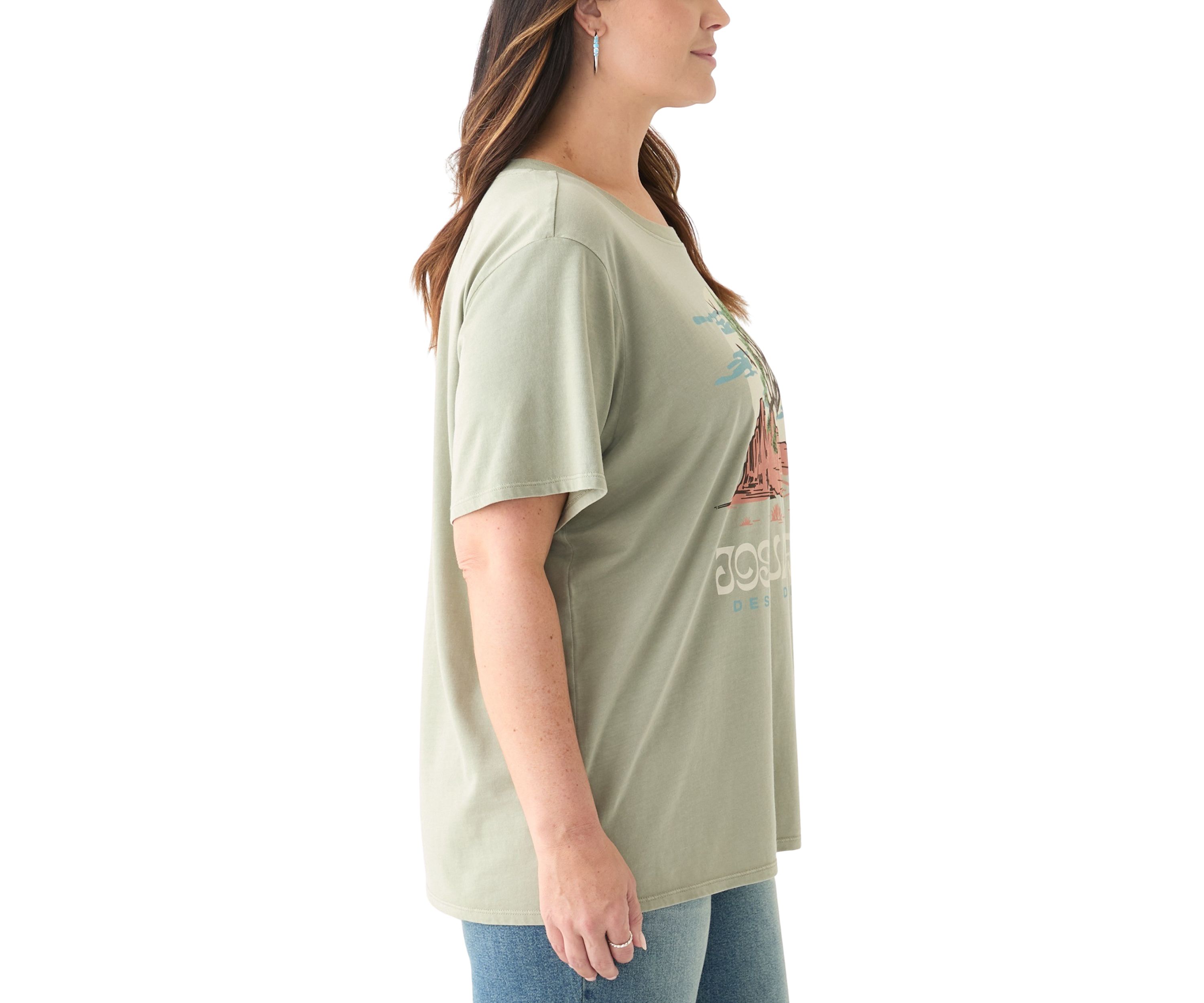 Plus Size Joshua Tree Pigment Dyed Graphic T-Shirt 