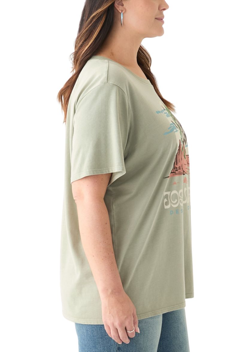 Plus Size Joshua Tree Pigment Dyed Graphic T-Shirt 