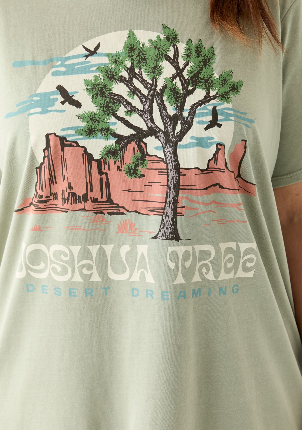 Plus Size Joshua Tree Pigment Dyed Graphic T-Shirt 