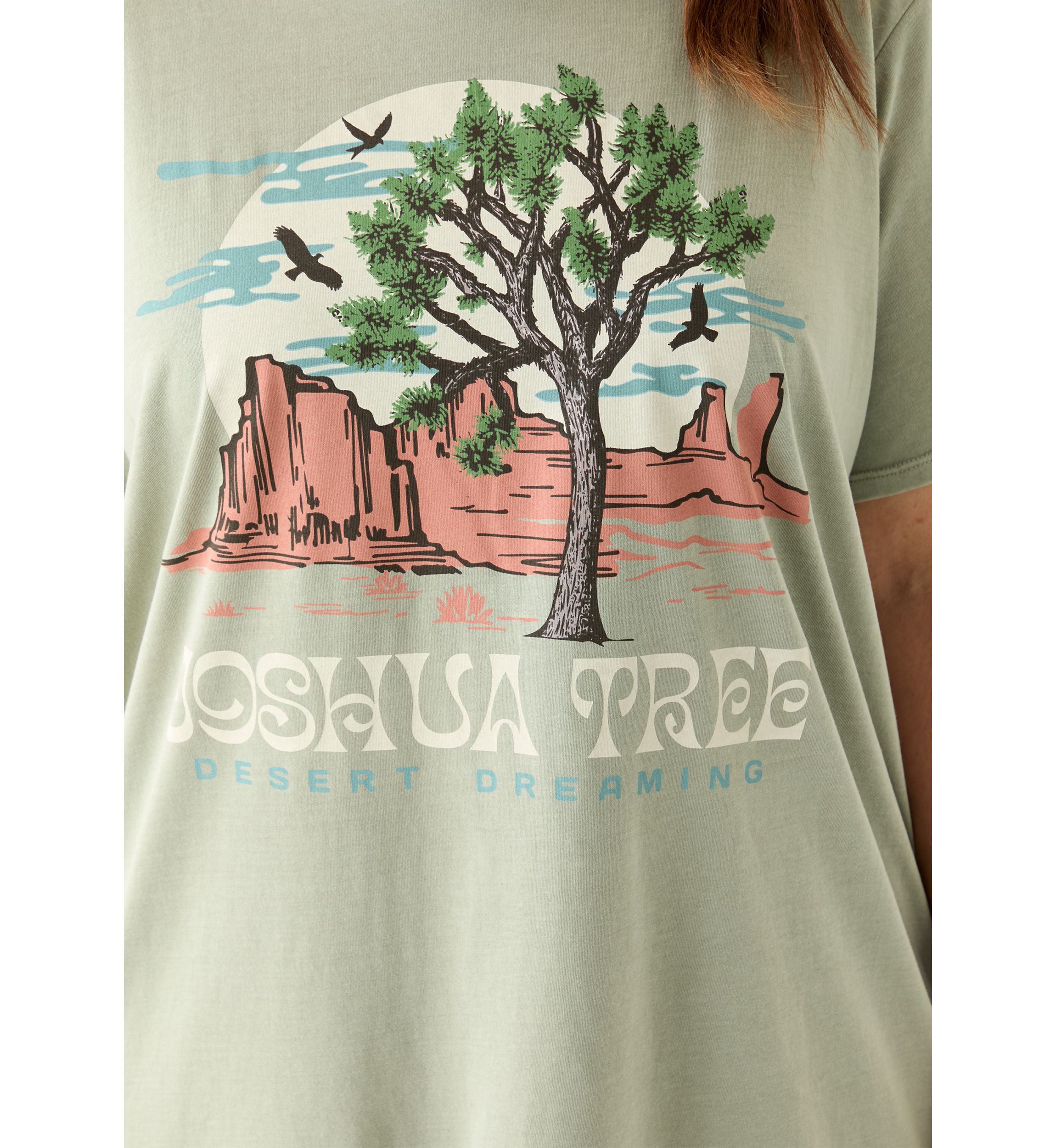 Plus Size Joshua Tree Pigment Dyed Graphic T-Shirt 