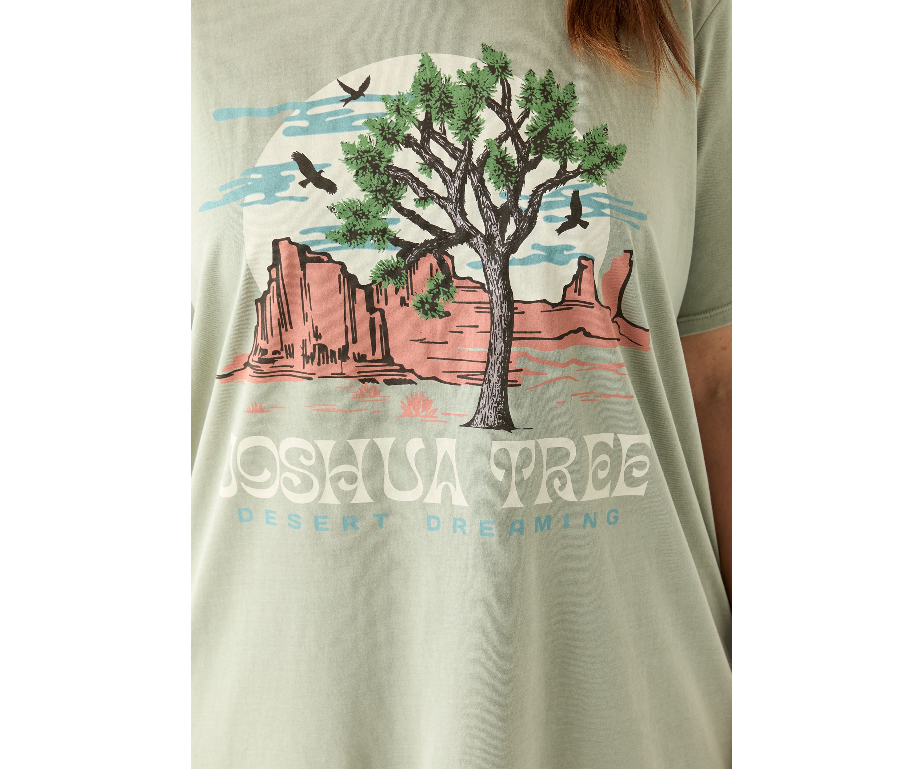 Plus Size Joshua Tree Pigment Dyed Graphic T-Shirt 