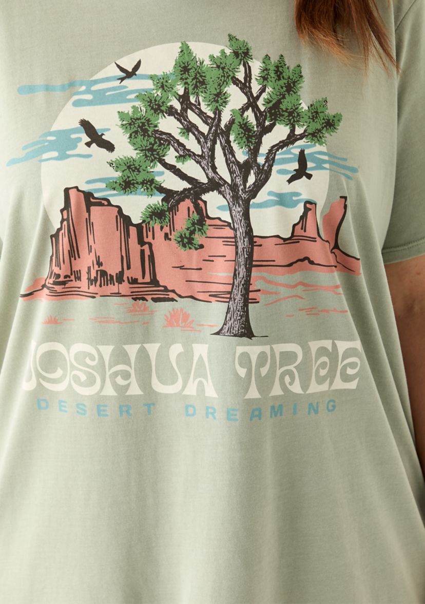 Plus Size Joshua Tree Pigment Dyed Graphic T-Shirt 