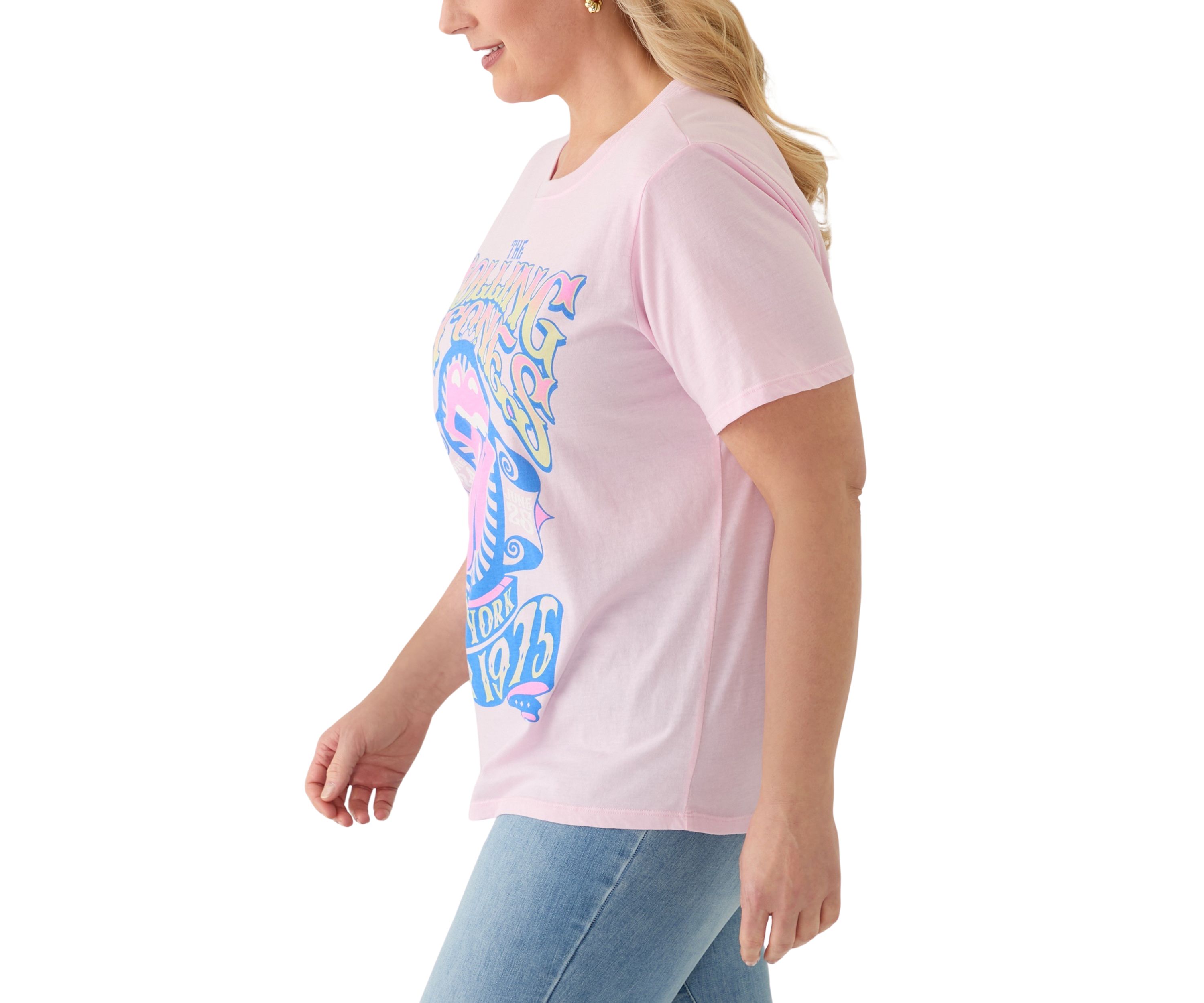 Plus Size NY Tour Pigment Wash Graphic T-Shirt