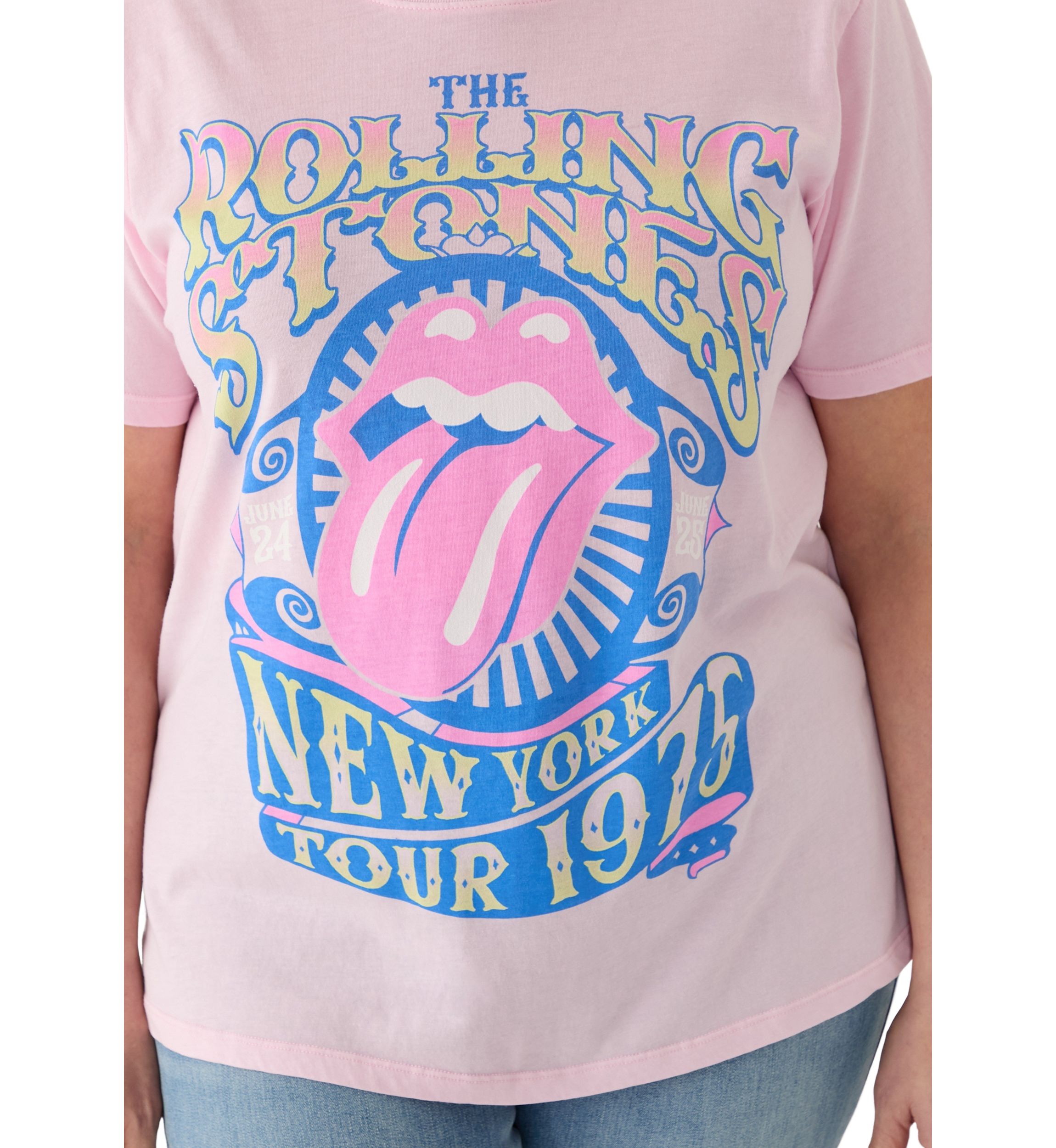 Plus Size NY Tour Pigment Wash Graphic T-Shirt