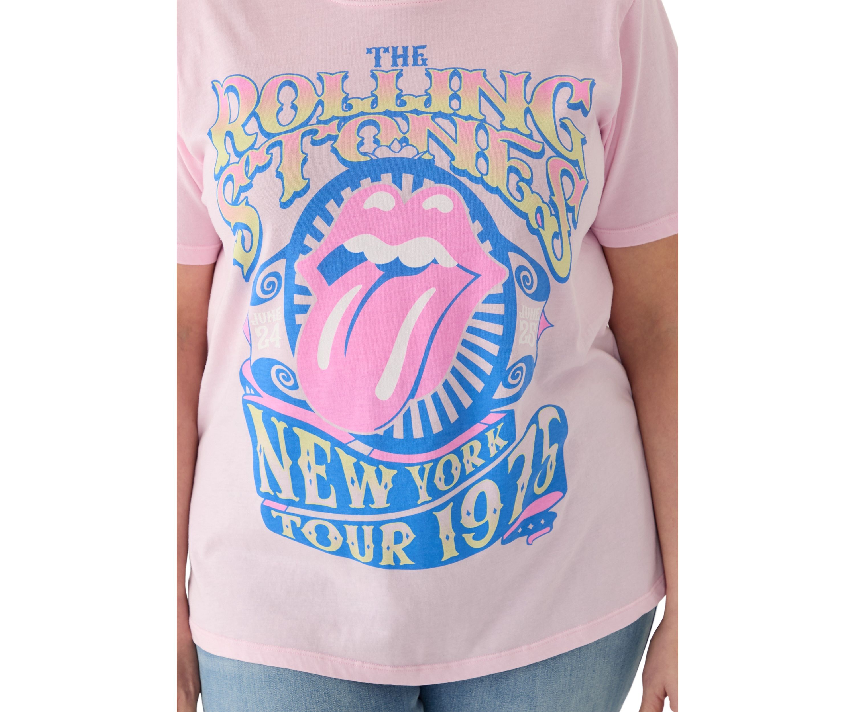 Plus Size NY Tour Pigment Wash Graphic T-Shirt