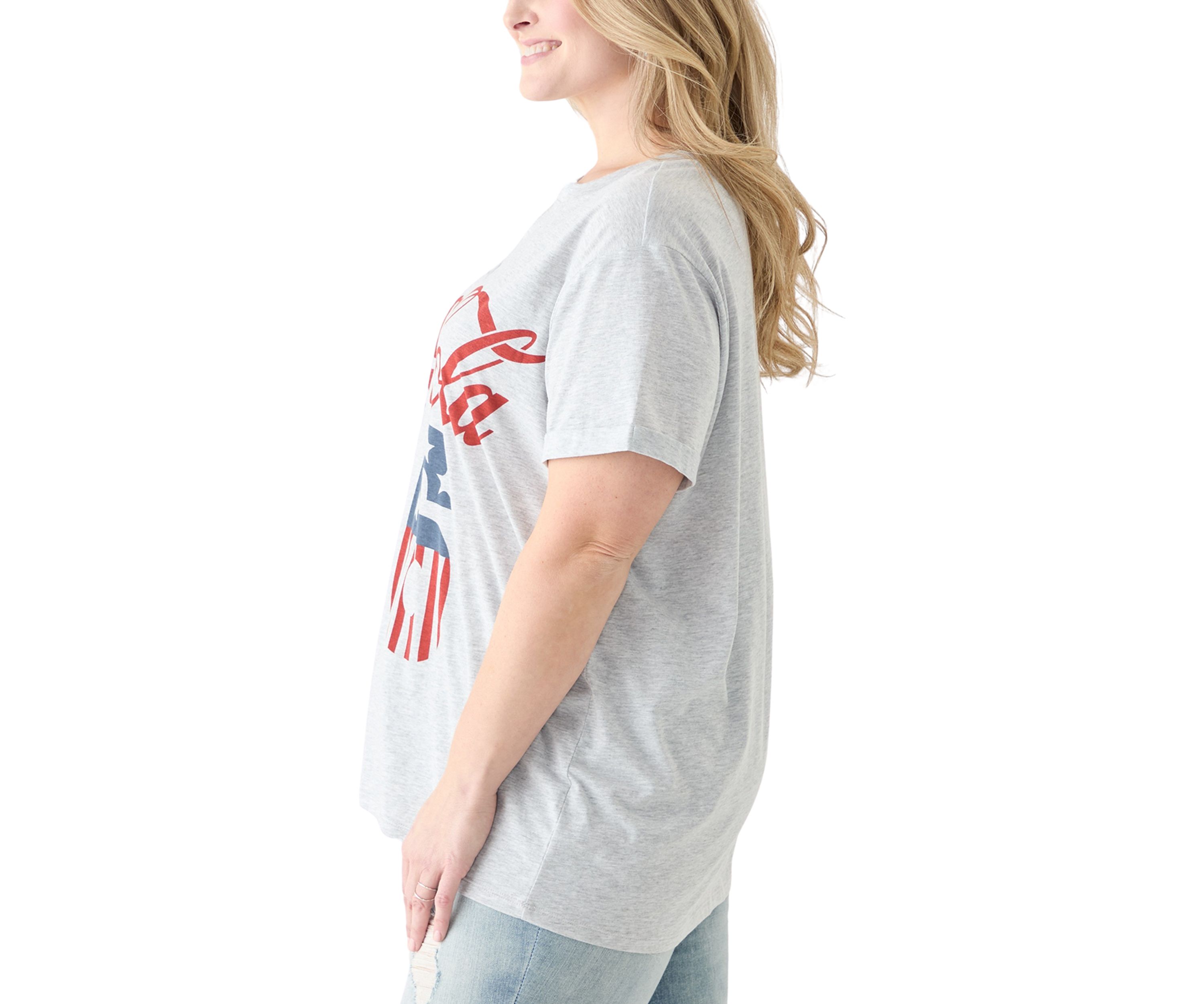 Plus Size Americana Drink Coca-Cola Graphic T-Shirt 