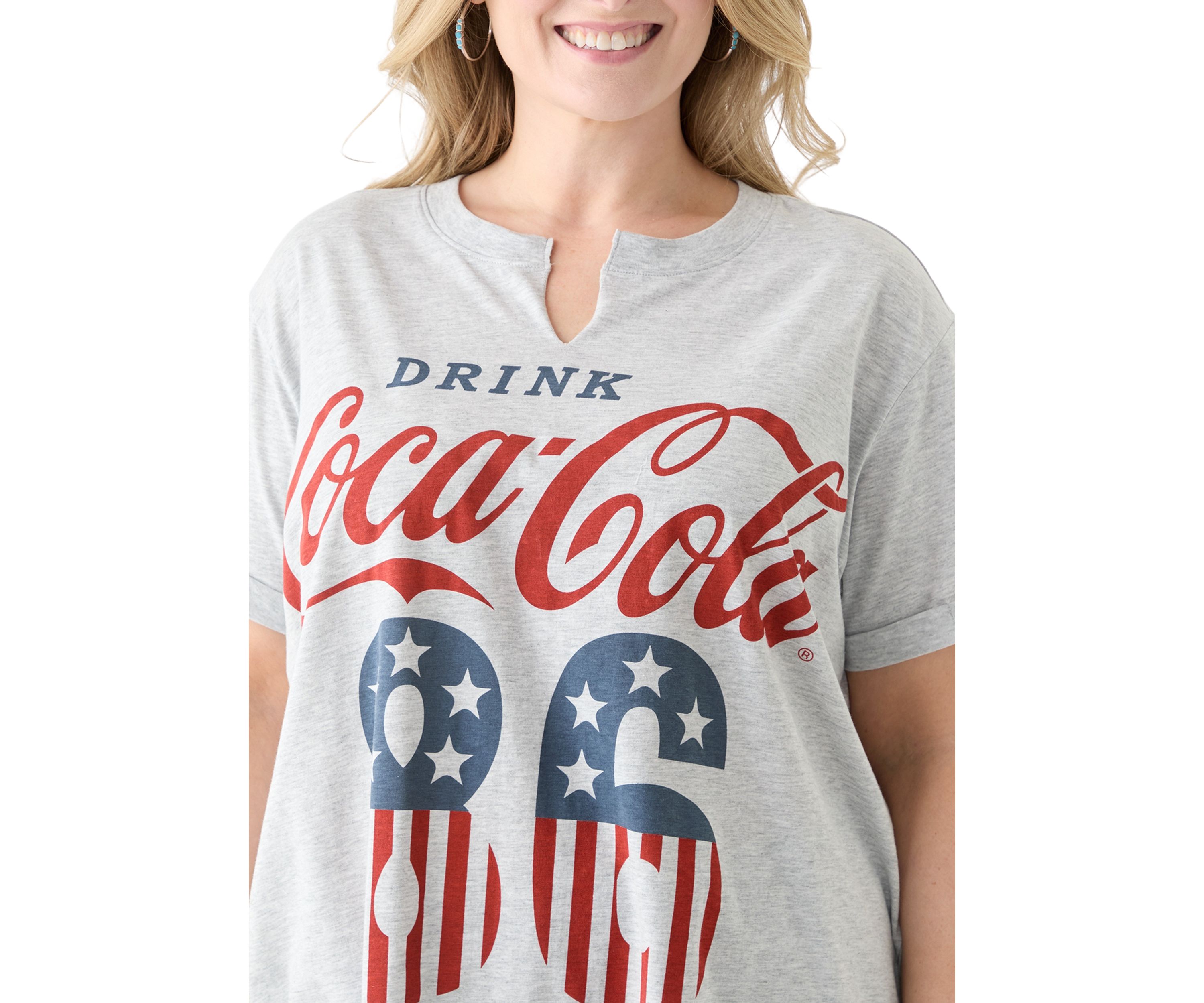 Plus Size Americana Drink Coca-Cola Graphic T-Shirt 