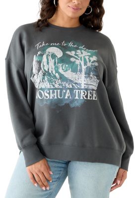 Hybrid Promotions Women's Plus Size Joshua Tree Crew Neck Sweatshirt, 3X