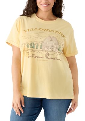 Hybrid Promotions Women's Plus Size Yellowstone Dutton Ranch T-Shirt