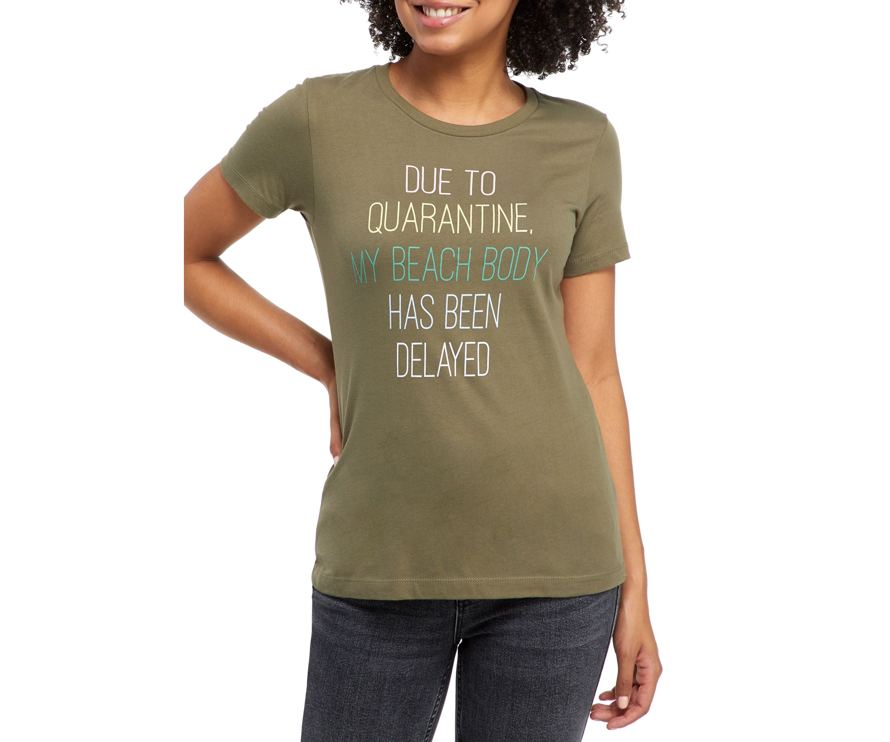 Juniors Short Sleeve Beach Body T-Shirt 