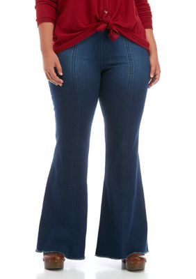 plus size super flare jeans