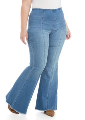 Wonderly Plus Size Pull On Super Flare Jeans | belk