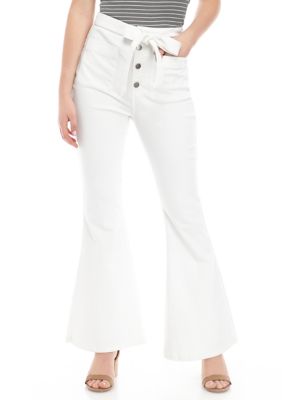 Wonderly Junior's Tie Waist Flare Pants | belk