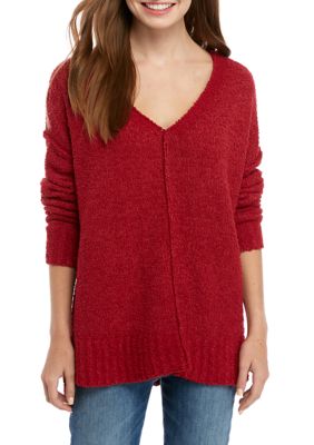 Wonderly Junior's Chunky V-Neck Sweater | belk