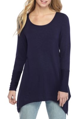 Wonderly Long Sleeve Slub Knit Top | belk