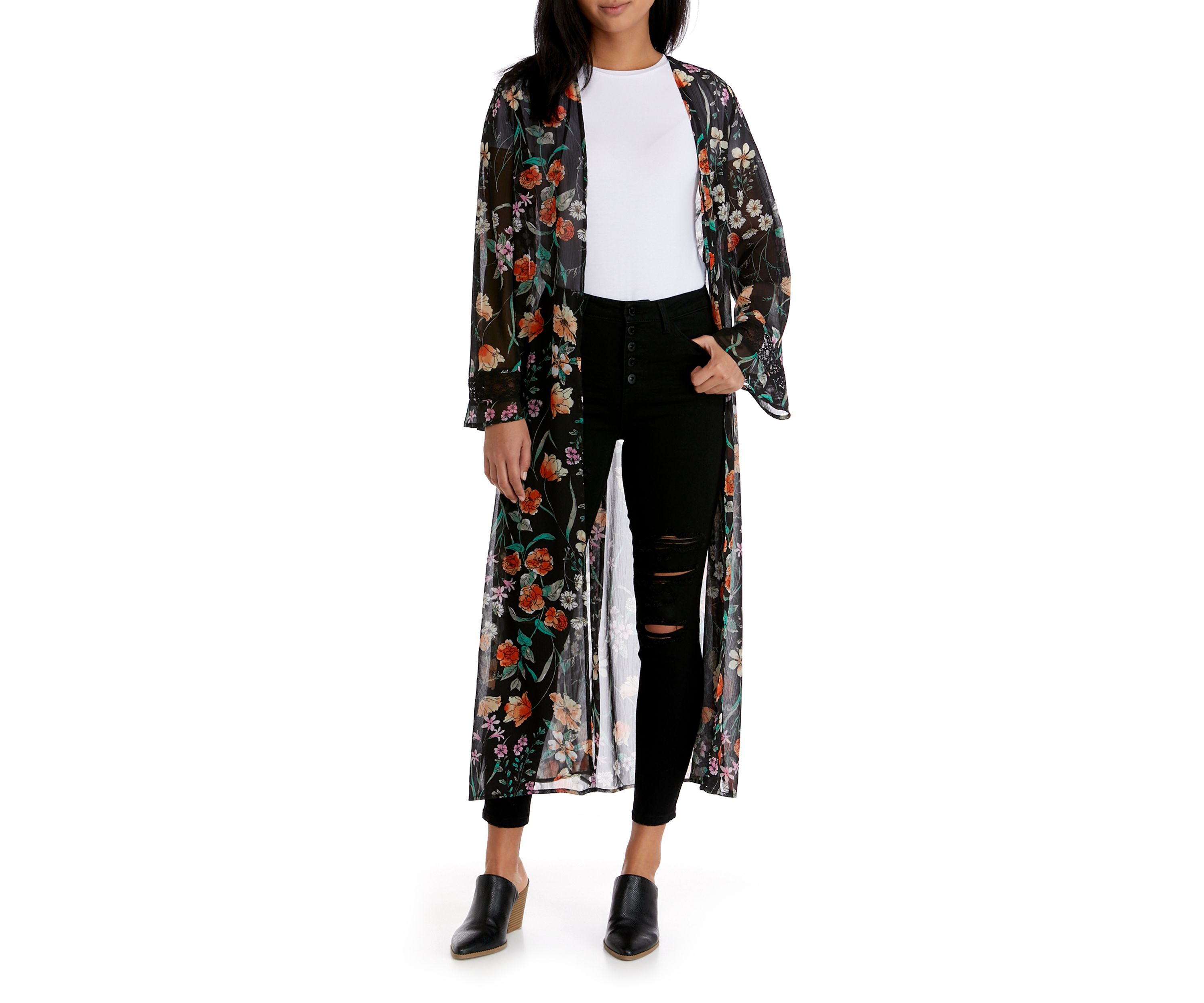 Juniors Printed Kimono