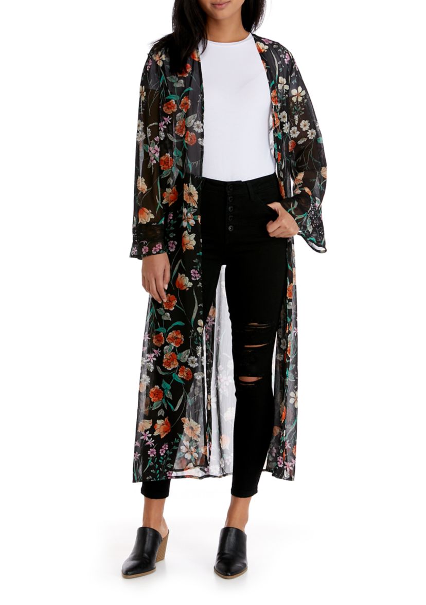 Juniors Printed Kimono