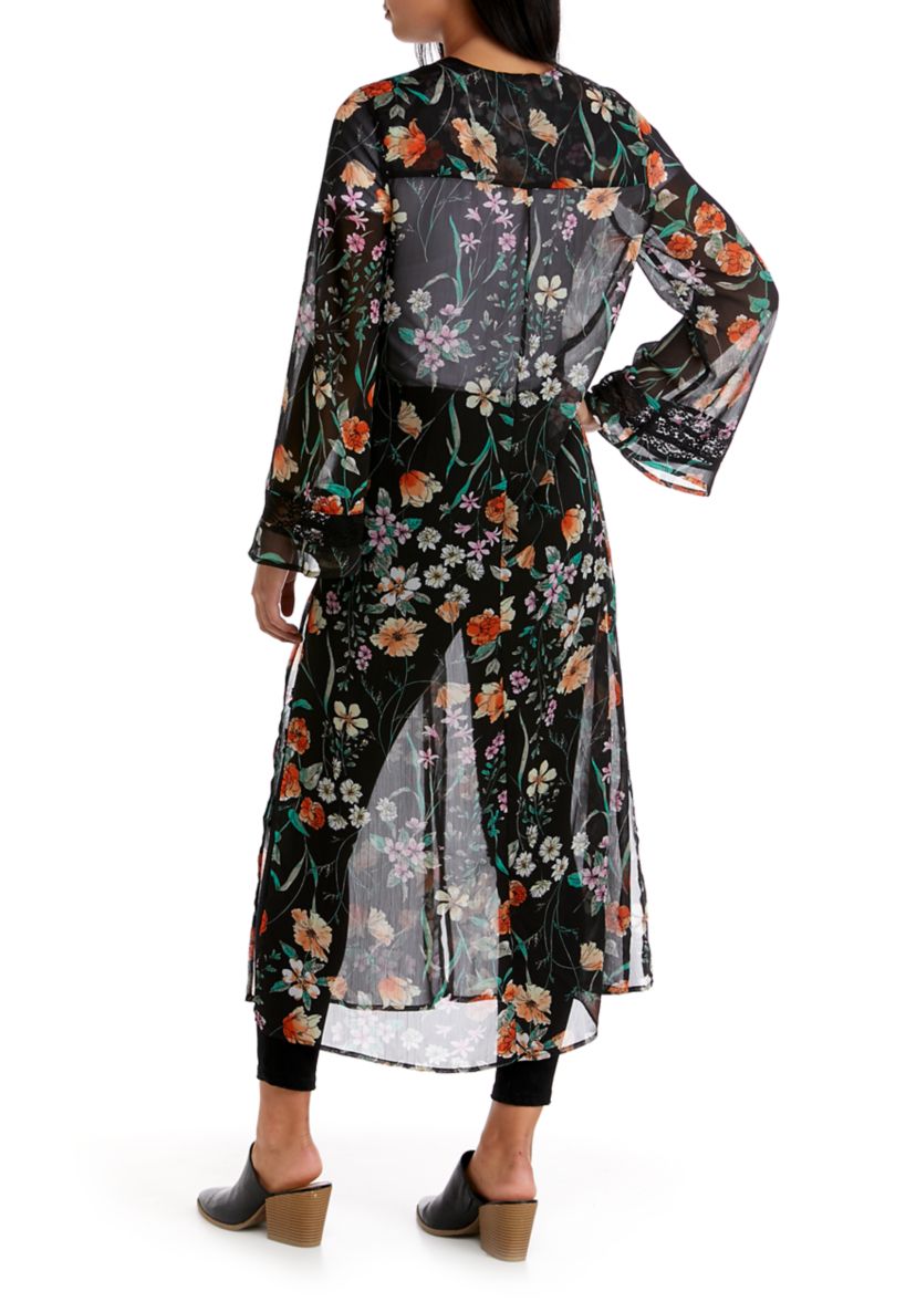 Juniors Printed Kimono