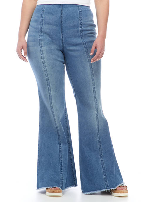 Wonderly Plus Size Seamed High Waist Flare Jeans | belk