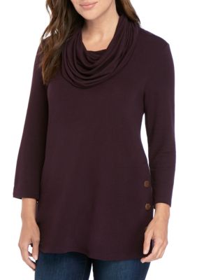 cupio blush Button Side Solid Tunic | belk