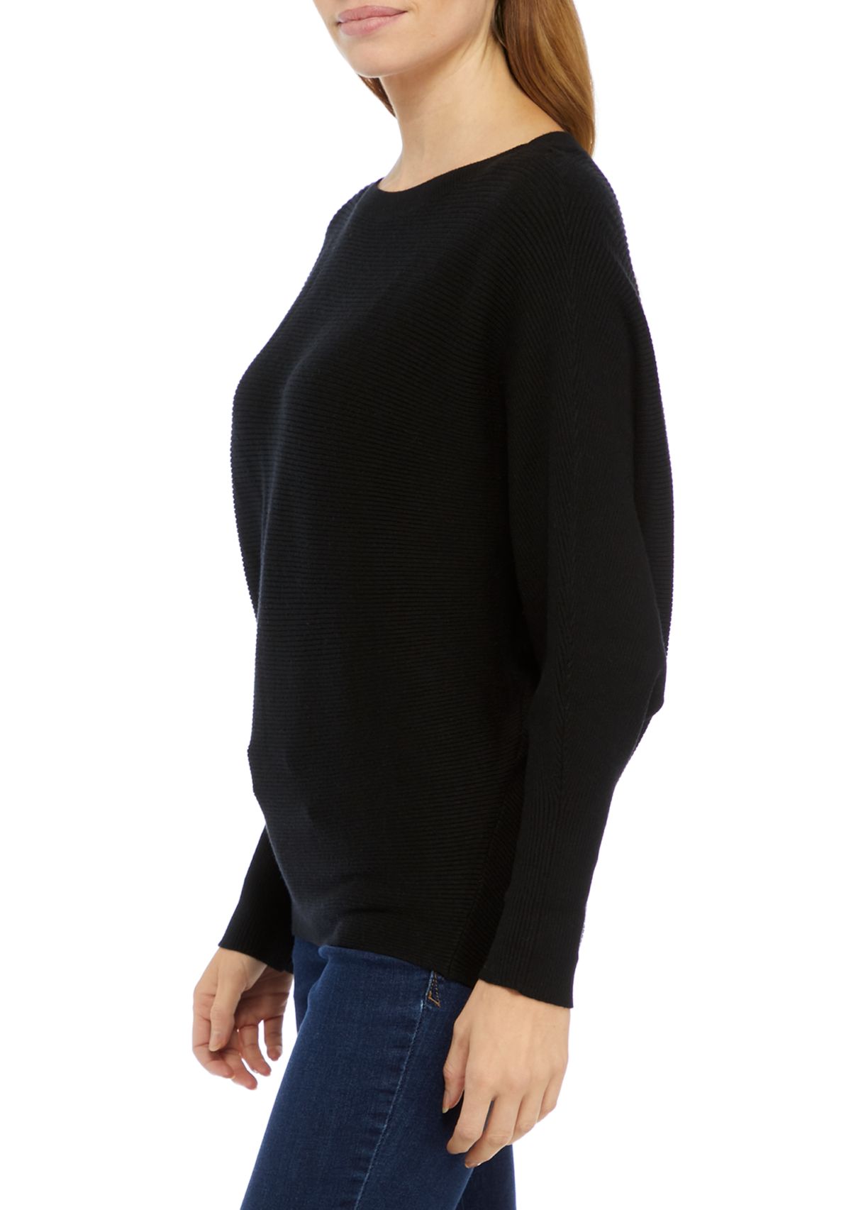 Womens Ribbed Dolman Sweater