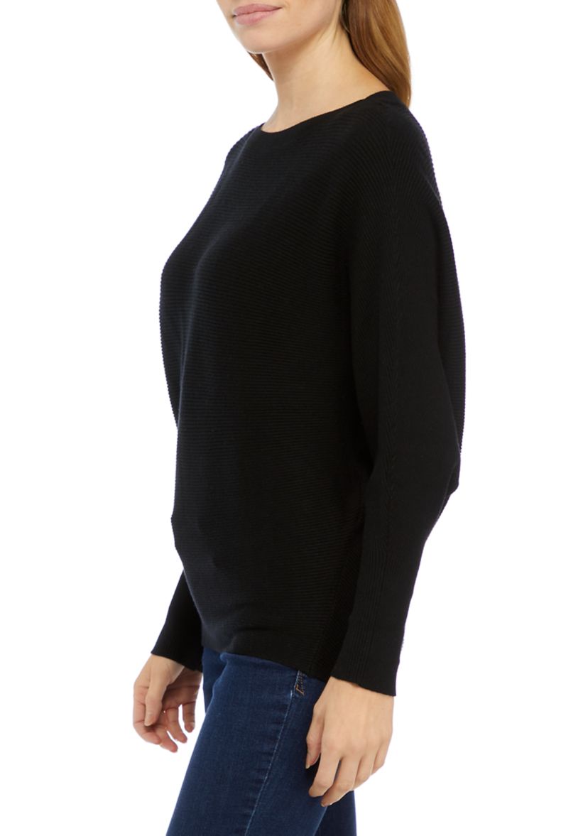 Womens Ribbed Dolman Sweater