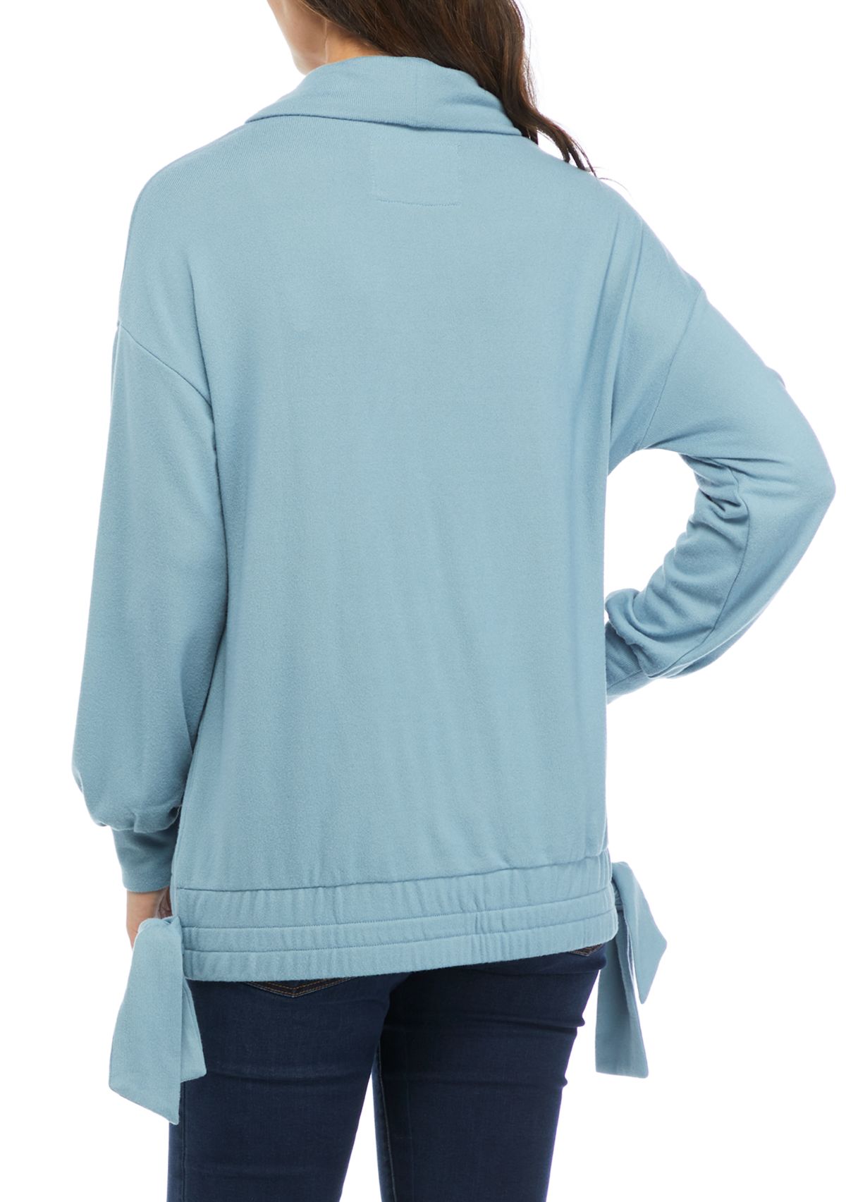 Womens Drop Shoulder Oversized Funnel Neck Pullover