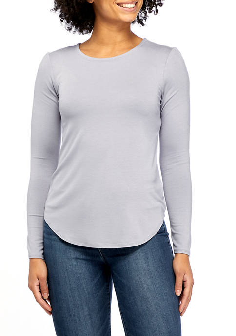 Cupio Julianna Long Sleeve Core Knit T-Shirt