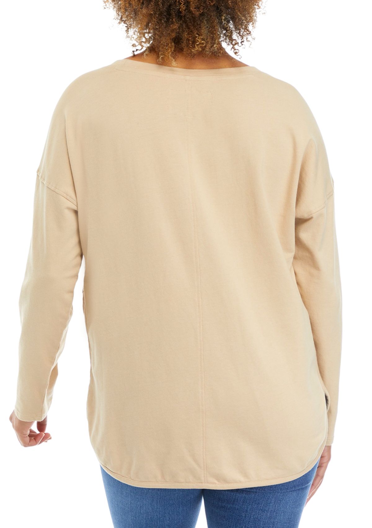 Womens Embellished Smile Hem Top