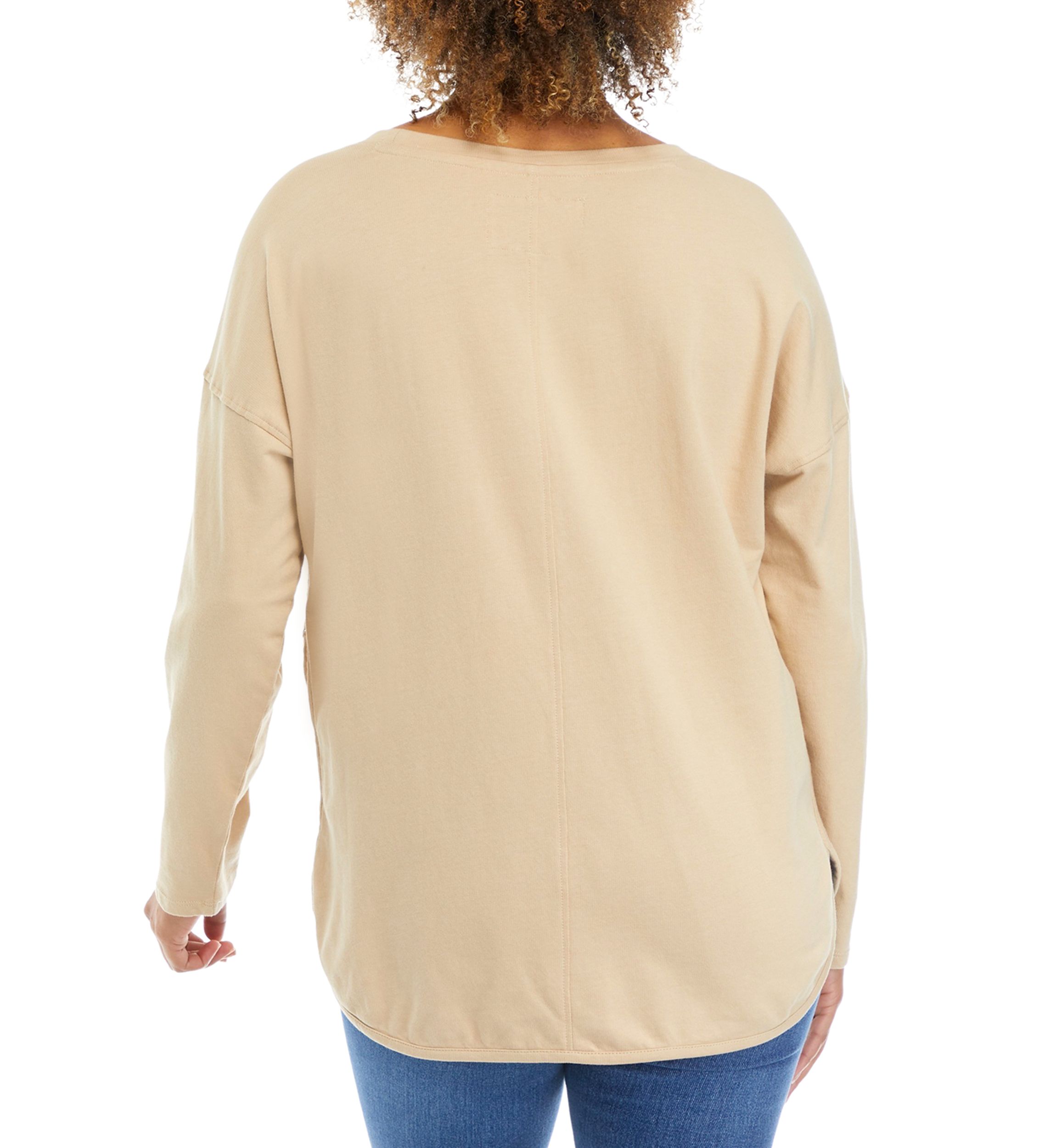 Womens Embellished Smile Hem Top