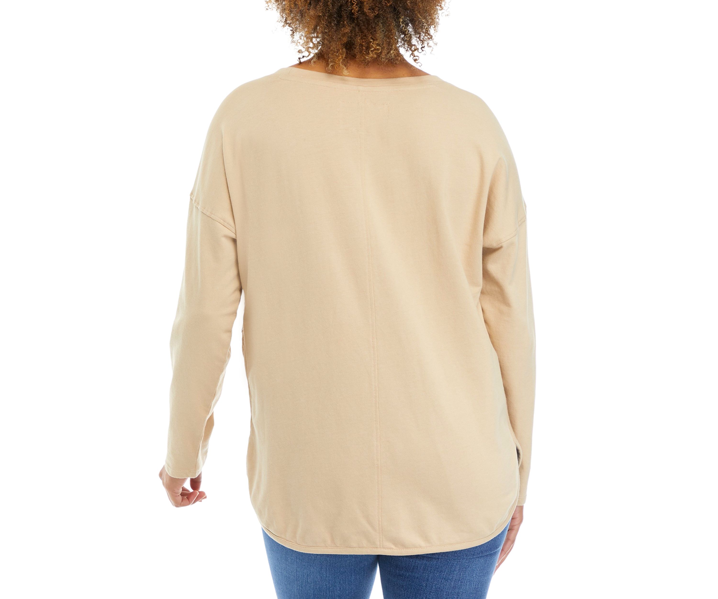 Womens Embellished Smile Hem Top