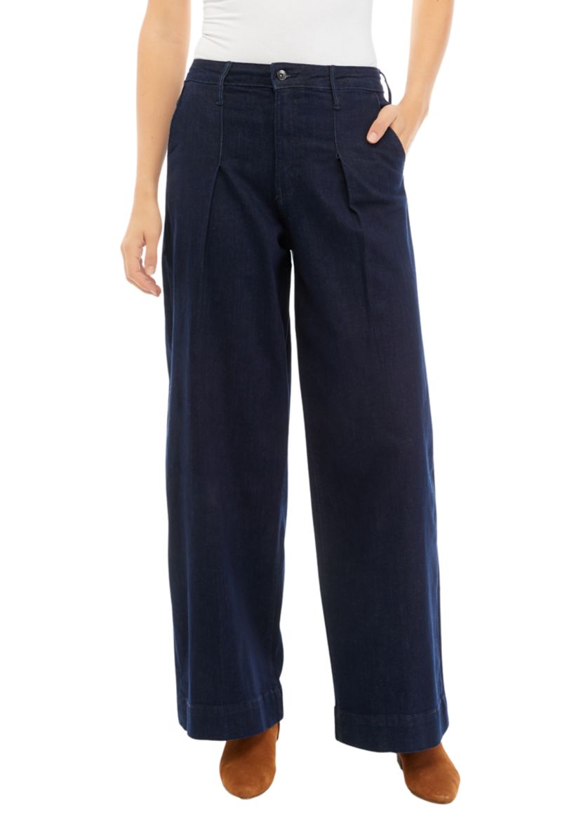 Womens Pleated High Rise Pants