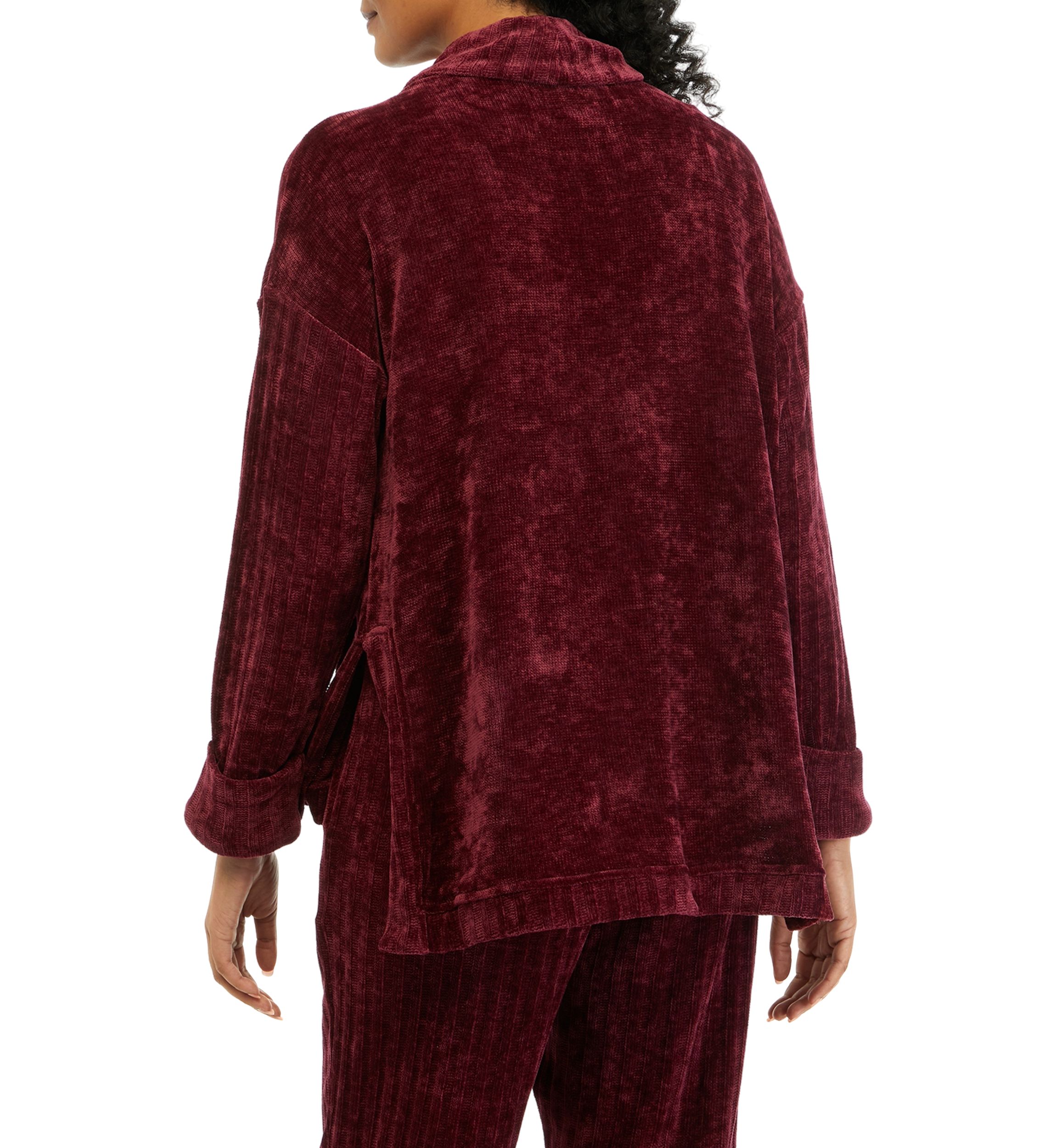 Womens Chenille Turtleneck Drop Shoulder Sweater 