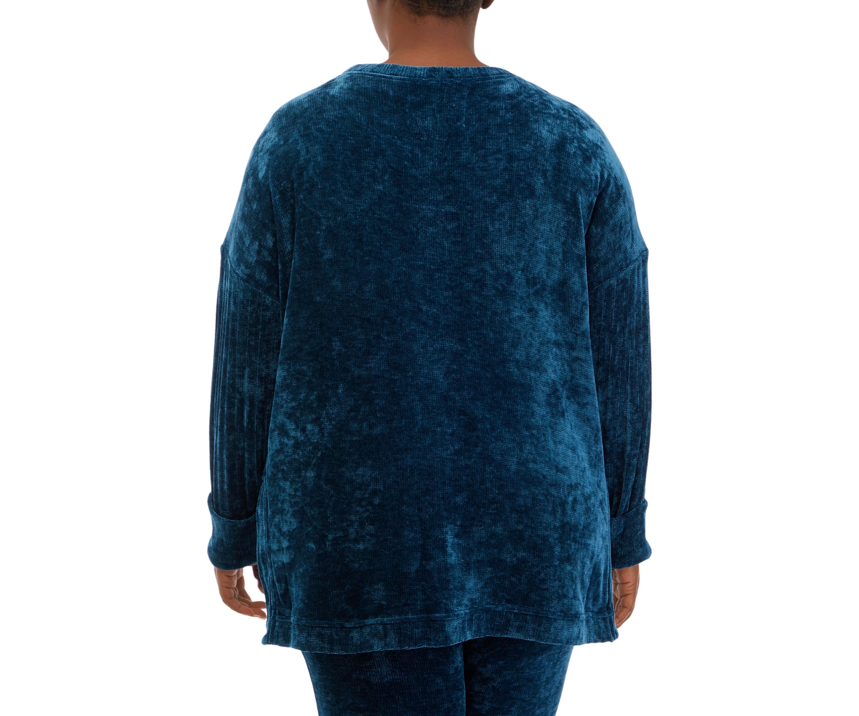 Plus Size Crew Neck Dropped Shoulder Sweater 