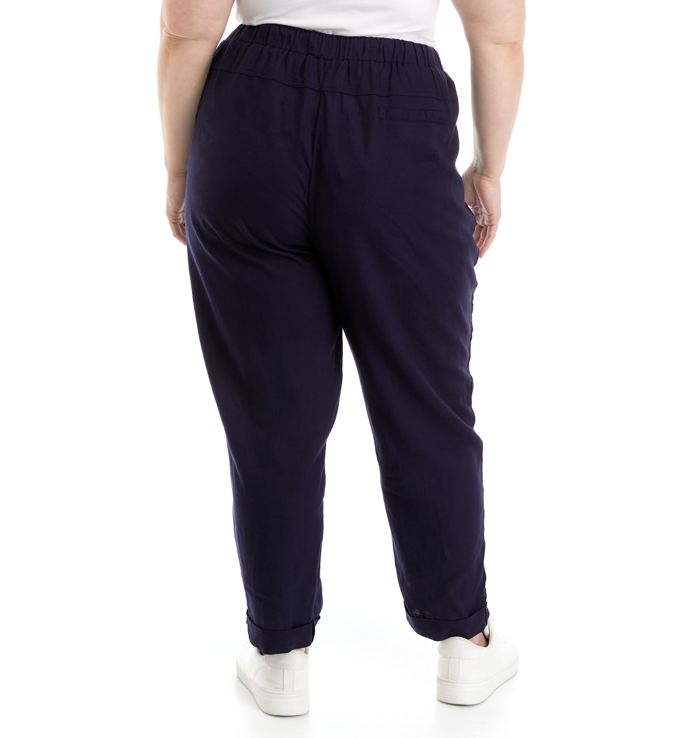 Plus Size Relaxed Roll Cuff Pants