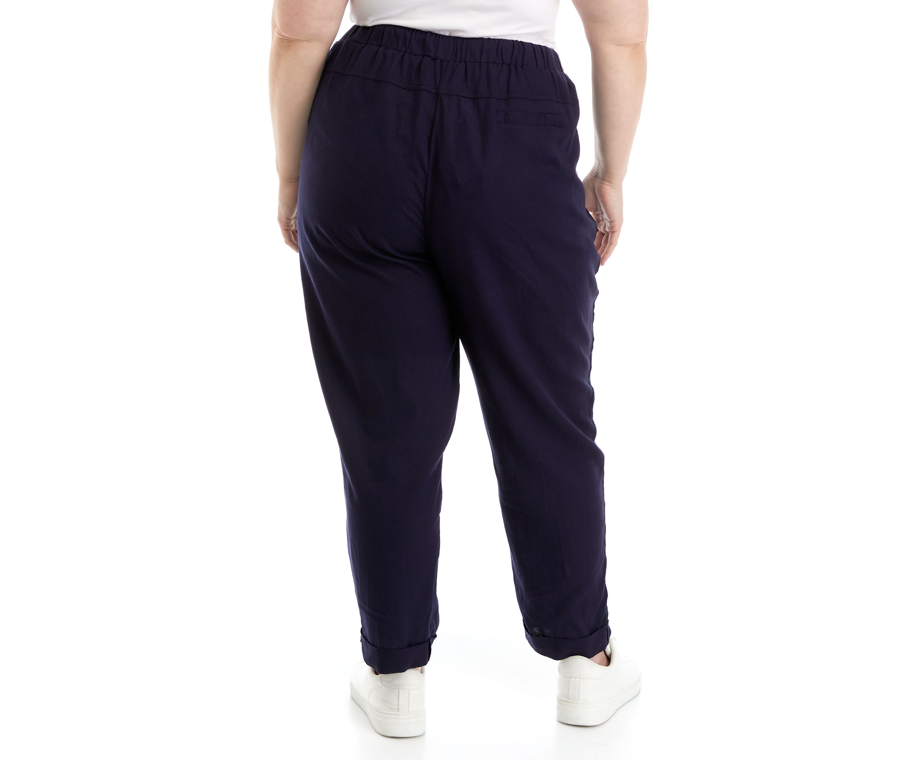 Plus Size Relaxed Roll Cuff Pants
