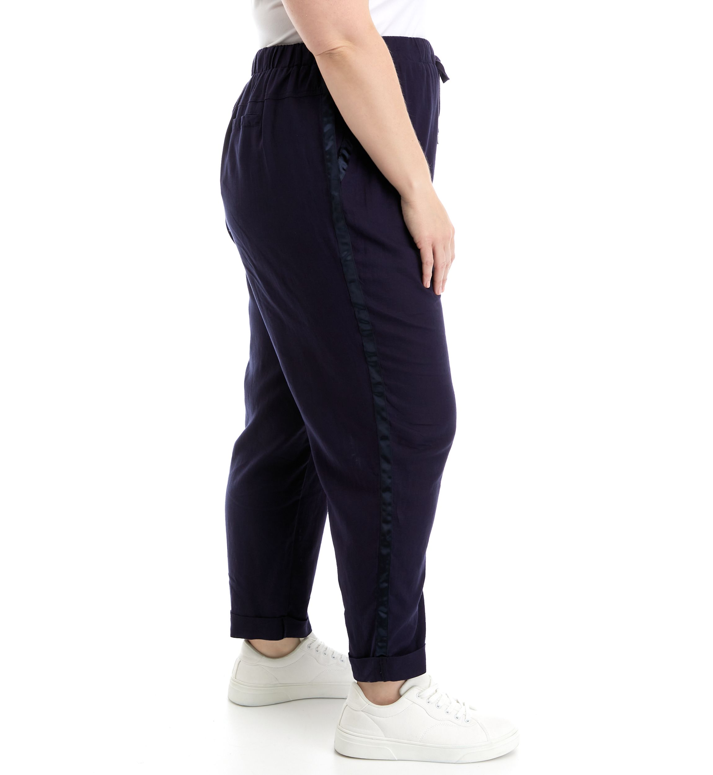 Plus Size Relaxed Roll Cuff Pants